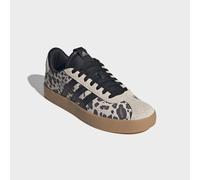 Sneaker ADIDAS SPORTSWEAR "VL COURT 3.0", Damen, Gr. 40,5, crystal linen, core schwarz, khaki six, Leder, Synthetik, Textil, Schuhe Sneaker, mit Leo Muster (22355306-40,5) crystal linen, core schwarz,