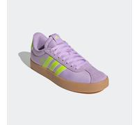 Sneaker ADIDAS SPORTSWEAR "VL COURT 3.0", Damen, Gr. 40, lila (powder plum, solar slime, lucid lemon), Leder, Textil, Schuhe Sneaker, Design auf den Spuren des adidas Samba (84605738-40) powder plum,