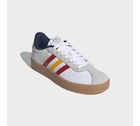 Sneaker ADIDAS SPORTSWEAR "VL COURT 3.0", Herren, Gr. 47, cloud weiß, team power rot 2, crew gelb, Leder, Synthetik, Textil, Schuhe Sneaker, Design auf den Spuren des adidas Samba (41602252-47) cloud