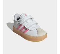 Sneaker ADIDAS SPORTSWEAR "VL COURT 3.0 KIDS", Mädchen, Gr. 22, pink (cloud weiß, bliss pink, alumina), Leder, Synthetik, Schuhe Sneaker, inspiriert vom Design des adidas samba, für Kinder (41269165-2