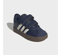Sneaker ADIDAS SPORTSWEAR "VL COURT 3.0 KIDS", Mädchen, Gr. 23, night indigo, core weiß, gum5, Leder, Synthetik, Schuhe Sneaker, inspiriert vom Design des adidas samba, für Kinder (57362347-23) night