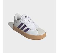 Sneaker ADIDAS SPORTSWEAR "VL COURT 3.0", Kinder, Gr. 35, cloud weiß, violet, gum 3, Leder, Synthetik, Schuhe Sneaker, inspiriert vom Design des adidas samba, für Kinder & Jugendliche (52299017-35) cl