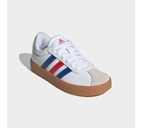 Sneaker ADIDAS SPORTSWEAR "VL COURT 3.0", Kinder, Gr. 37, weiß (cloud weiß, royal blau, better scarlet), Leder, Synthetik, Schuhe Sneaker, inspiriert vom Design des adidas samba, für Kinder (29798500-