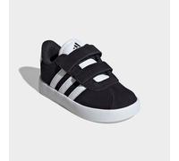 Sneaker ADIDAS SPORTSWEAR "VL COURT 3.0", Mädchen, Gr. 24, schwarz-weiß (core schwarz, ftwr weiß, core schwarz), Leder, Synthetik, Schuhe Sneaker, inspiriert vom Design des adidas Handball Spezial, fü