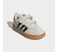Sneaker ADIDAS SPORTSWEAR "VL COURT 3.0", Mädchen, Gr. 27, cloud weiß, core schwarz, aluminium, Leder, Synthetik, Schuhe Sneaker (98970113-27) cloud weiß, core schwarz, aluminium