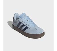 Sneaker ADIDAS SPORTSWEAR "VL COURT 3.0", Mädchen, Gr. 32, blau (clear sky, night indigo, gum5), Leder, Synthetik, Schuhe Sneaker, inspiriert vom Design des adidas Handball Spezial (62482422-32) clear