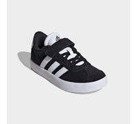Sneaker ADIDAS SPORTSWEAR "VL COURT 3.0", Mädchen, Gr. 35, schwarz-weiß (core schwarz, ftwr weiß, core schwarz), Leder, Synthetik, Schuhe Sneaker, inspiriert vom Design des adidas samba, für Kinder &