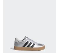 Sneaker ADIDAS SPORTSWEAR "VL COURT 3.0", Mädchen, Gr. 36, silber metallic, core schwarz, lgh solid grau, Leder, Synthetik, Schuhe Sneaker, inspiriert vom Design des adidas samba, für Kinder (60001146