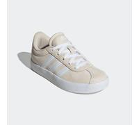 Sneaker ADIDAS SPORTSWEAR "VL COURT 3.0", Mädchen, Gr. 37, weiß (alumina, ftwr weiß, alumina), Leder, Synthetik, Schuhe Sneaker, inspiriert vom Design des adidas samba, für Kinder & Jugendliche (11323