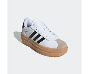 Sneaker ADIDAS SPORTSWEAR "VL COURT BOLD LIFESTYLE KIDS", Mädchen, Gr. 39, weiß (cloud weiß, core schwarz, wonder beige), Leder, Synthetik, Schuhe Sneaker, Inspiriert vom adidas Gazelle Bold, für Kind