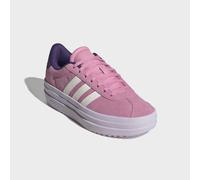 Sneaker ADIDAS SPORTSWEAR "VL COURT BOLD", Mädchen, Gr. 39, st tropic bloom, core weiß, violet, Leder, Synthetik, Schuhe Sneaker, inspiriert vom Design des adidas gazelle bold, für Jugendliche (133063