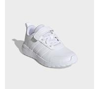 Sneaker ADIDAS SPORTSWEAR "VL MOVE EL C", Mädchen, Gr. 30, cloud weiß, ftwr weiß, grau one, Synthetik, Textil, Schuhe Sneaker, mit Klettverschluss, für Kinder (91029757-30) cloud weiß, ftwr weiß, grau