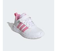 Sneaker ADIDAS SPORTSWEAR "VL MOVE EL C", Mädchen, Gr. 34, cloud weiß, bliss pink, ftwr weiß, Synthetik, Textil, Schuhe Sneaker, mit Klettverschluss, für Kinder (23216462-34) cloud weiß, bliss pink, f