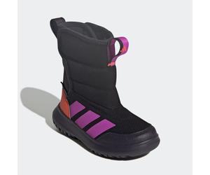 Sneaker ADIDAS SPORTSWEAR "WINTERPLAY KIDS", Mädchen, Gr. 31, core schwarz, lila burst, impact orange, Textil, Schuhe Sneaker, Winterschuhe, Winterboots, Snowboots, für Kinder & Jugendliche (14560343-