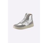 Sneaker ANDREA CONTI, Damen, Gr. 37, silber (silberfarben, grau), Glattleder, Leder, Rindsleder, Veloursleder, Schuhe Sneaker (72419462-37) silberfarben, grau