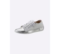 Sneaker ANDREA CONTI, Damen, Gr. 40, silber (weiß, silberfarben), Leder, Rindsleder, Schuhe Sneaker (67092007-40) weiß, silberfarben