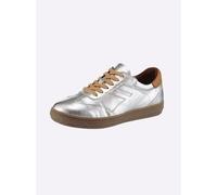 Sneaker ANDREA CONTI, Damen, Gr. 40, silberfarben, cognac, Glattleder, Leder, Rindsleder, Schuhe Sneaker (94991561-40) silberfarben, cognac
