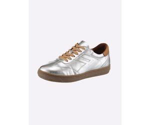 Sneaker ANDREA CONTI, Damen, Gr. 40, silberfarben, cognac, Glattleder, Leder, Rindsleder, Schuhe Sneaker (94991561-40) silberfarben, cognac