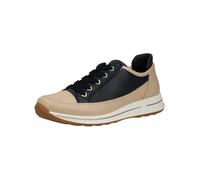 Sneaker ARA "Ara Sneaker Glattleder", Damen, Gr. 38, beige, blau, Schuhe Sneaker (94865955-38) beige, blau