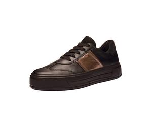 Sneaker ARA "Ara Sneaker Glattleder", Damen, Gr. 43, schwarz (schwarz kombi), Glattleder, Schuhe Sneaker (11026314-43) schwarz kombi