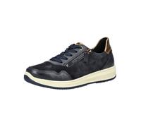 Sneaker ARA "Ara Sneaker Leder", Damen, Gr. 38, blau (blau, braun), Leder, Schuhe Sneaker (11704839-38) blau, braun