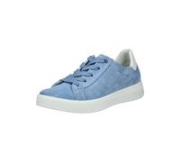 Sneaker ARA "Ara Sneaker Leder", Damen, Gr. 38, weiß (blau, weiß), Leder, Schuhe Sneaker (68769630-38) blau, weiß