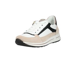 Sneaker ARA "Ara Sneaker Leder", Damen, Gr. 39, beige (weiß, schwarz), Leder, Schuhe Sneaker (90573157-39) weiß, schwarz