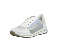Sneaker ARA "Ara Sneaker Leder", Damen, Gr. 41, weiß (weiß, silber), Leder, Schuhe Sneaker (92842248-41) weiß, silber