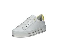 Sneaker ARA "Ara Sneaker Leder", Damen, Gr. 43, weiß, gelb, Leder, Schuhe Sneaker (83965538-43) weiß, gelb
