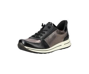 Sneaker ARA "Ara Sneaker Leder/Textil", Damen, Gr. 38,5, schwarz kombi, Leder, Textil, Schuhe Sneaker (92534550-38,5) schwarz kombi