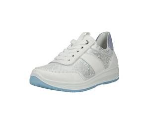 Sneaker ARA "Ara Sneaker Leder/Textil", Damen, Gr. 41,5, weiß (weiß, blau), Leder, Textil, Schuhe Sneaker (39077850-41,5) weiß, blau