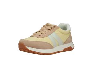 Sneaker ARA "Ara Sneaker Lederimitat/Textil", Damen, Gr. 38, beige (beige, gelb), Lederimitat, Textil, Schuhe Sneaker (44716553-38) beige, gelb