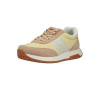 Sneaker ARA "Ara Sneaker Lederimitat/Textil", Damen, Gr. 40, beige (beige, gelb), Lederimitat, Textil, Schuhe Sneaker (44716553-40) beige, gelb