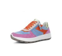 Keilsneaker ARA "NEW YORK", Damen, Gr. 5 (38), azurblau multi, Textil, Veloursleder, Glattleder, sportlich, Schuhe, Pride Sneaker, Schnürschuh in Komfortweite H (= sehr weit) (13895666-5) azurblau mul