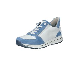 Sneaker ARA "Ara Sneaker Veloursleder", Damen, Gr. 43, blau, weiß, Veloursleder, Schuhe Sneaker (37206022-43) blau, weiß