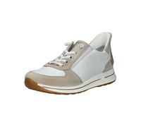 Sneaker ARA "Ara Sneaker Veloursleder", Damen, Gr. 43, weiß (weiß, beige), Veloursleder, Schuhe Sneaker (85227000-43) weiß, beige