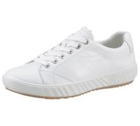 Sneaker ARA "AVIO", Damen, Gr. 7 (41), weiß, Glattleder, Schuhe Sneaker, Slipper, Halbschuh, Freizeitschuh mit Wechselfußbett in G-Weite (85804745-7) weiß