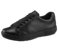Sneaker ARA "AVIO", Damen, Gr. 8 (42), schwarz, Glattleder, Schuhe Sneaker, mit Plateau, G-Weite, Freizeitschuh, Halbschuh, Schnürschuh (71885923-8) schwarz
