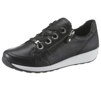 Sneaker ARA "OSAKA", Damen, Gr. 4,5 (37,5), schwarz, Leder, unifarben, Schuhe Sneaker, Freizeitschuh, Halbschuh, Schnürschuh in bequemer Schuhweite G (21679838-4,5) schwarz