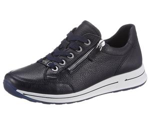 Sneaker ARA "OSAKA", Damen, Gr. 6,5, blau, Glattleder, unifarben, Schuhe Sneaker, Freizeitschuh, Halbschuh, Schnürschuh mit Reißverschluss, H-Weite (38392466-6,5) blau