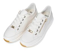 Sneaker ARA "OSAKA", Damen, Gr. 7 (41), creme, Glattleder, unifarben, Schuhe Sneaker, Freizeitschuh, Halbschuh, Schnürschuh mit Reißverschluss, H-Weite (41486210-7) creme