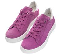 Sneaker ARA "ROM", Damen, Gr. 6 (39), lila (orchidee, weiß), Veloursleder, kontrastfarbene Details, Schuhe Sneaker, Schnürschuh, Retro Sneaker, Komfortschuh in Bequemweite G (= weit) (18872235-6) orch