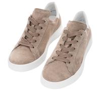 Sneaker ARA "ROM", Damen, Gr. 7,5 (41), beige (beige, weiß), Veloursleder, kontrastfarbene Details, Schuhe Sneaker, Schnürschuh, Retro Sneaker, Komfortschuh in Bequemweite G (= weit) (58283213-7,5) be