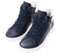Sneaker ARA "ROM", Damen, Gr. 8 (42), blau (nachtblau, creme), Glattleder, Schuhe Sneaker, High Top Sneaker, Schnürboots in Weite G (= weit) (97406626-8)