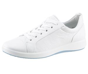 Sneaker ARA "ROMA", Damen, Gr. 2,5, weiß, Glattleder, unifarben, Schuhe Sneaker, Freizeitschuh, Halbschuh, Schnürschuh mit High Soft Fußbett, G-Weite, Topseller (51046424-2,5) weiß