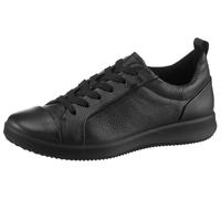 Sneaker ARA "ROMA", Damen, Gr. 7 (41), schwarz, Glattleder, unifarben, Schuhe Sneaker, Freizeitschuh, Halbschuh, Schnürschuh mit High Soft Fußbett, G-Weite (40375518-7) schwarz