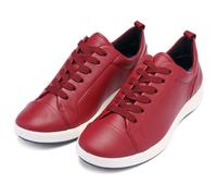 Sneaker ARA "ROMA", Damen, Gr. 8 (42), rot, Glattleder, unifarben, Schuhe Sneaker, Freizeitschuh, Halbschuh, Schnürschuh mit High Soft Fußbett, G-Weite, Topseller (19759647-8) rot