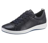 Sneaker ARA "ROMA", Damen, Gr. 9, dunkelblau, Glattleder, unifarben, Schuhe Sneaker, Freizeitschuh, Halbschuh, Schnürschuh mit High Soft Fußbett, G-Weite (49727256-9) dunkelblau