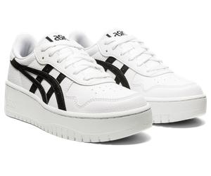 Sneaker ASICS SPORTSTYLE "JAPAN S PF", Damen, Gr. 43,5, schwarz-weiß (weiß, schwarz), Synthetik, Textil, kontrastfarbene Details, mehrfarbig, Schuhe Sneaker (64267537-43,5) weiß, schwarz