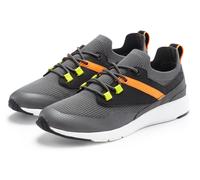 Sneaker AUTHENTIC LE JOGGER, Herren, Gr. 44, grau (grau, gelb), Obermaterial: 50% Lederimitat, 50% Textilmaterial. Decksohle: 100% Textilmaterial. Futter: 100% Textilmaterial. Laufsohle: 100% Syntheti
